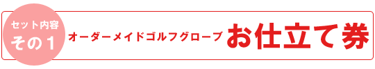 1、オーダーメイドゴルフグローブお仕立て券